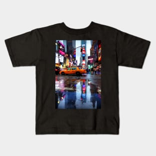 Times Square Puddle Kids T-Shirt